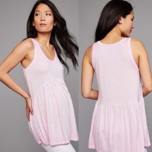 A Pea in the Pod Light Pink Jersey Baby Doll Empire Waist Tank Top Sz M